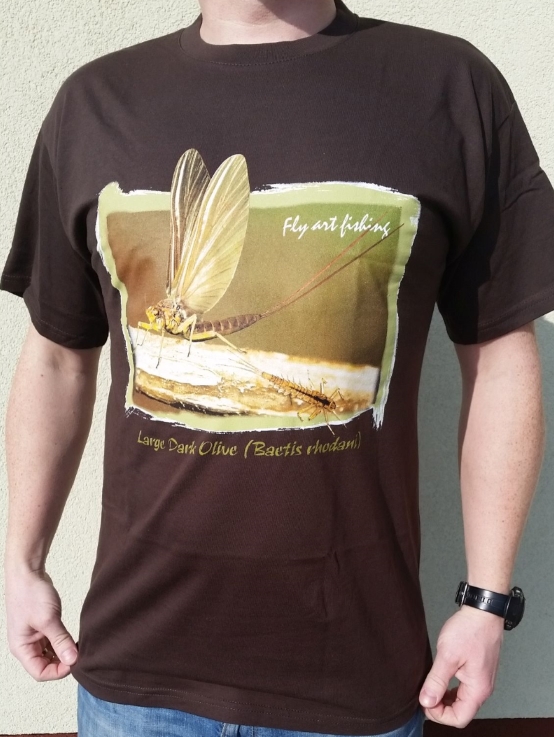 Koszulka wędkarska Jętka Majowa Flyartfishing brown t-shirt dla wędkarza prezent